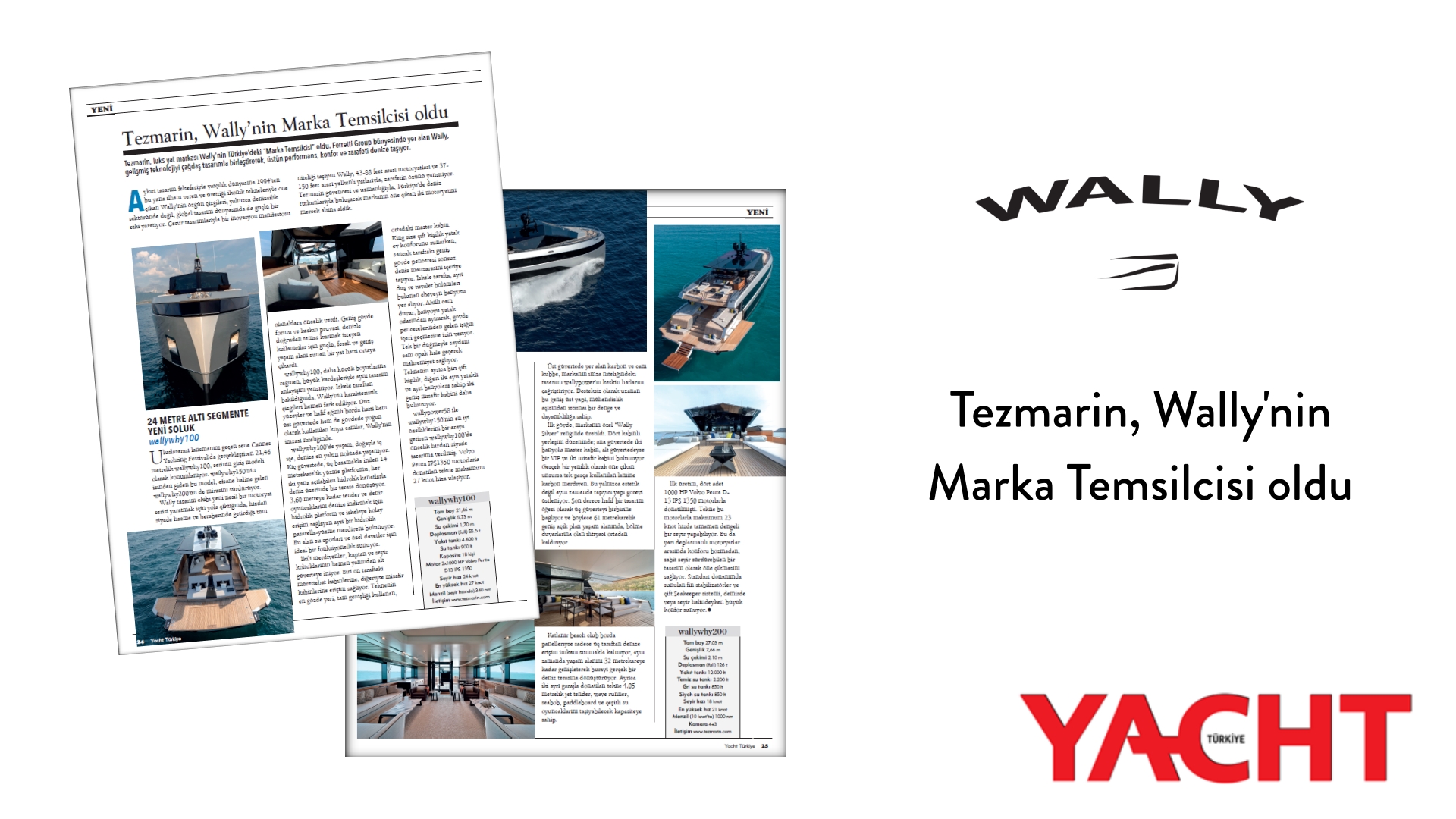Yacht Turkiye, November 2025 - Tezmarin becomes the new authorized distributor of Wally