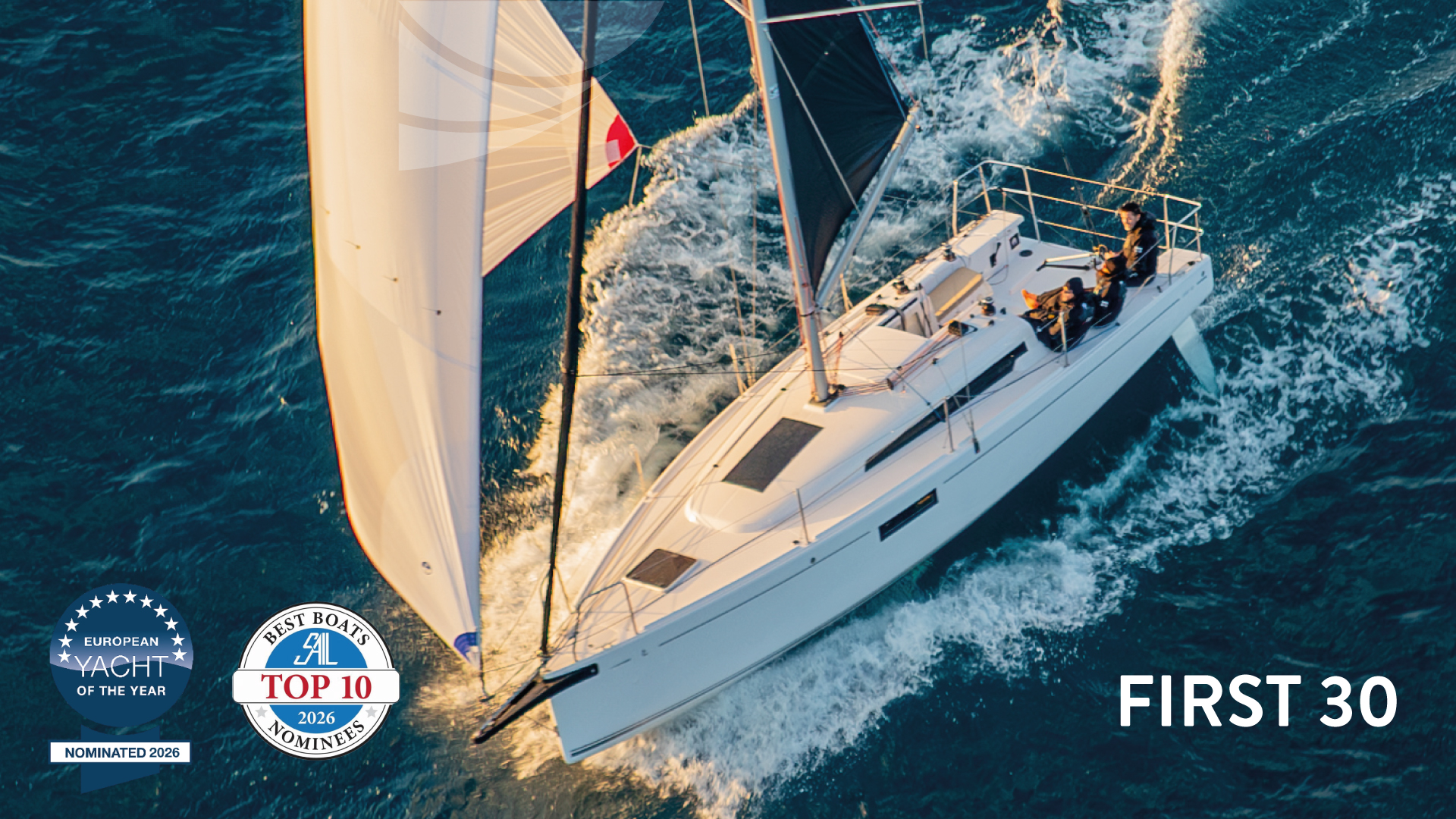 Beneteau First 30 has been nominated for Sail Magazine's “Top 10 Best Boats” award and the European Yacht of the Year 2026 award