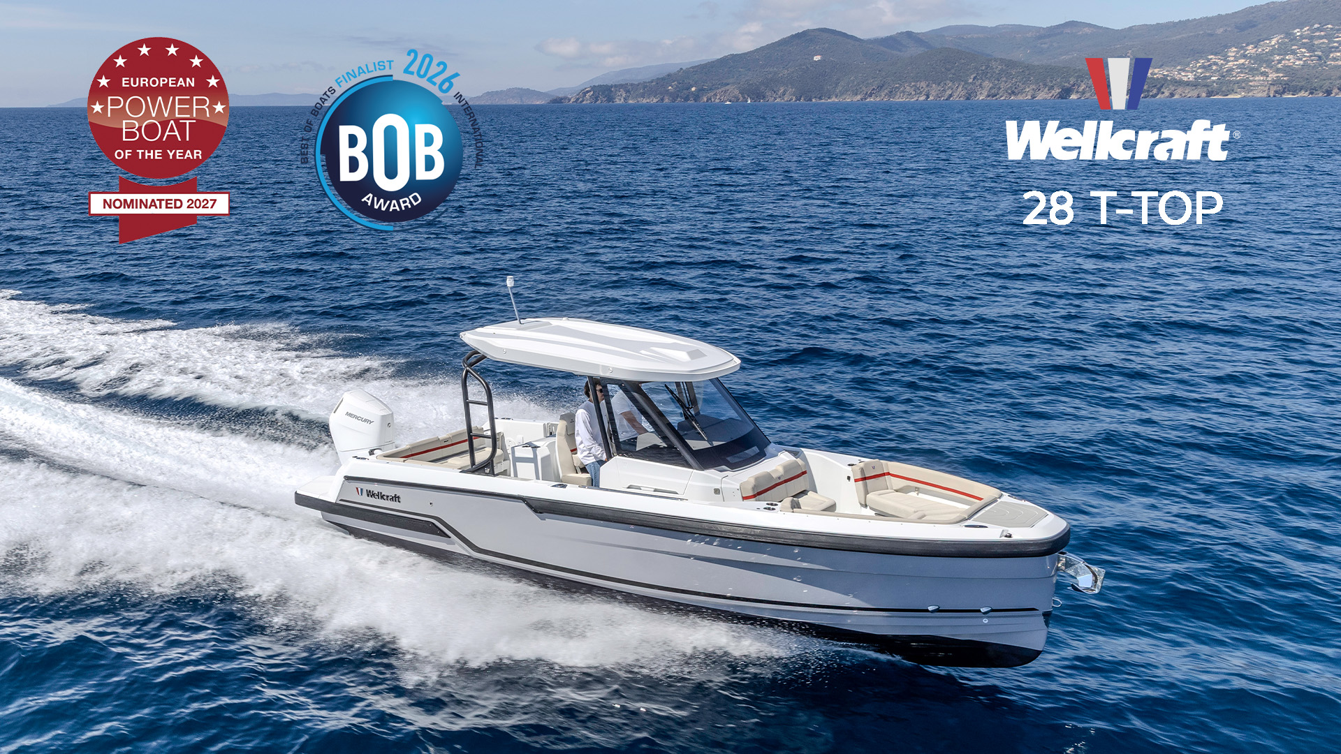 The Wellcraft 28 T-Top Has Been Nominated for the European Powerboat of the Year Award and Best of Boats (BOB)